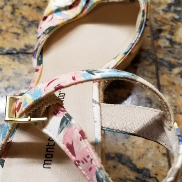 NWT FLORAL PLATFORM ESPERDRILLES SIZE 9.5 - Picture 7 of 9